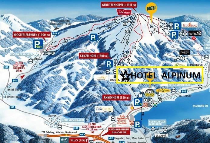 Hotel Alpinum Treffen Exterior foto